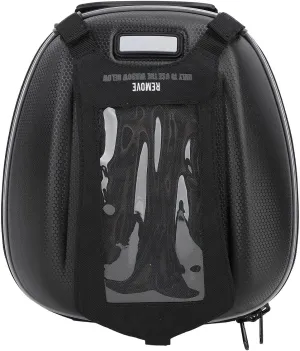 Motorcycle Gas Tank Saddlebags, Quick Release Water Fuel Tank Bag, Large Size with Strap, Transparent Window for Phone Navigation, Rain Cover, Thermoformed, 3L Capacity,