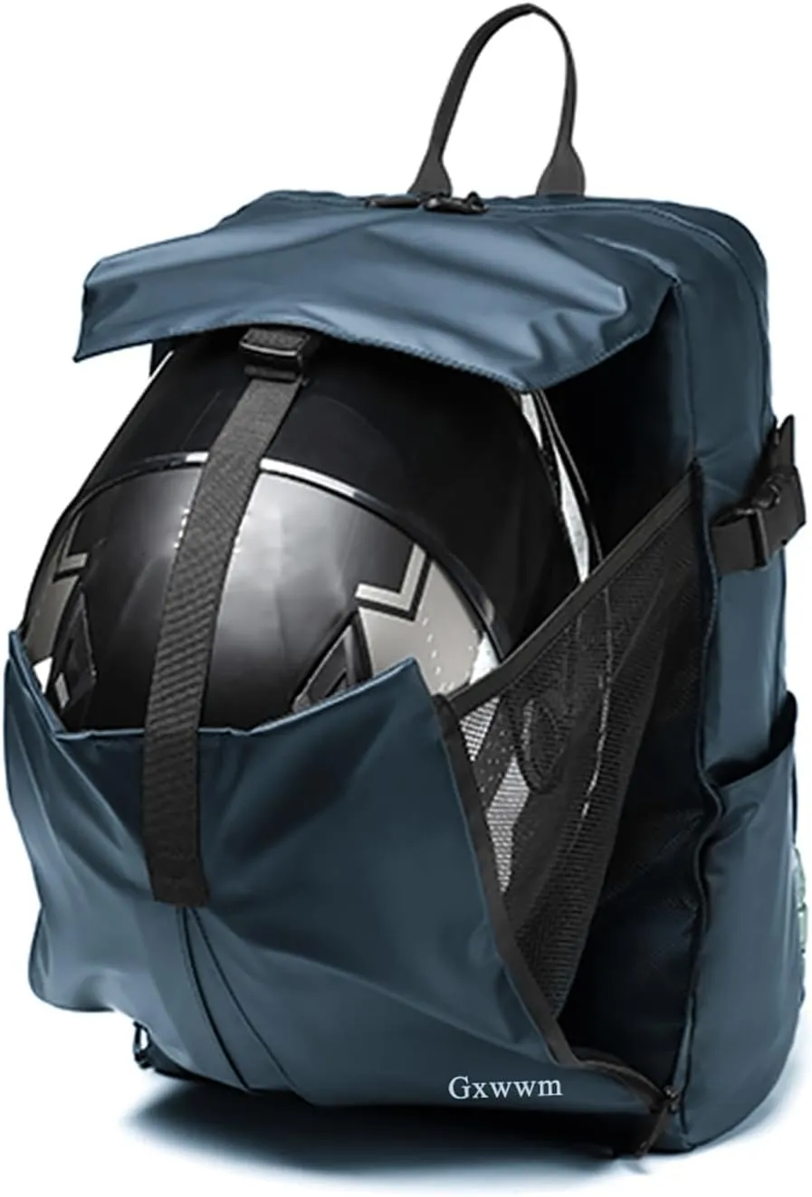 Motorcycle Helmet Backpack Bag for Men - Waterproof PU, Breathable, Fashionable, Large Capacity, Laptop Travel Bag