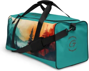Mountain View AOP Duffel Bag - Nature-Inspired Gym Bag, Travel Bag Weekender, Scenic Outdoor Sports Bag, Durable for Men & Women, Ideal Gift