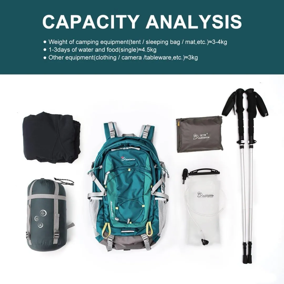 MOUNTAINTOP 40L Hiking Backpack,Lightweight Travel Backpack for Men Women Outdoor Backpacking, Camping
