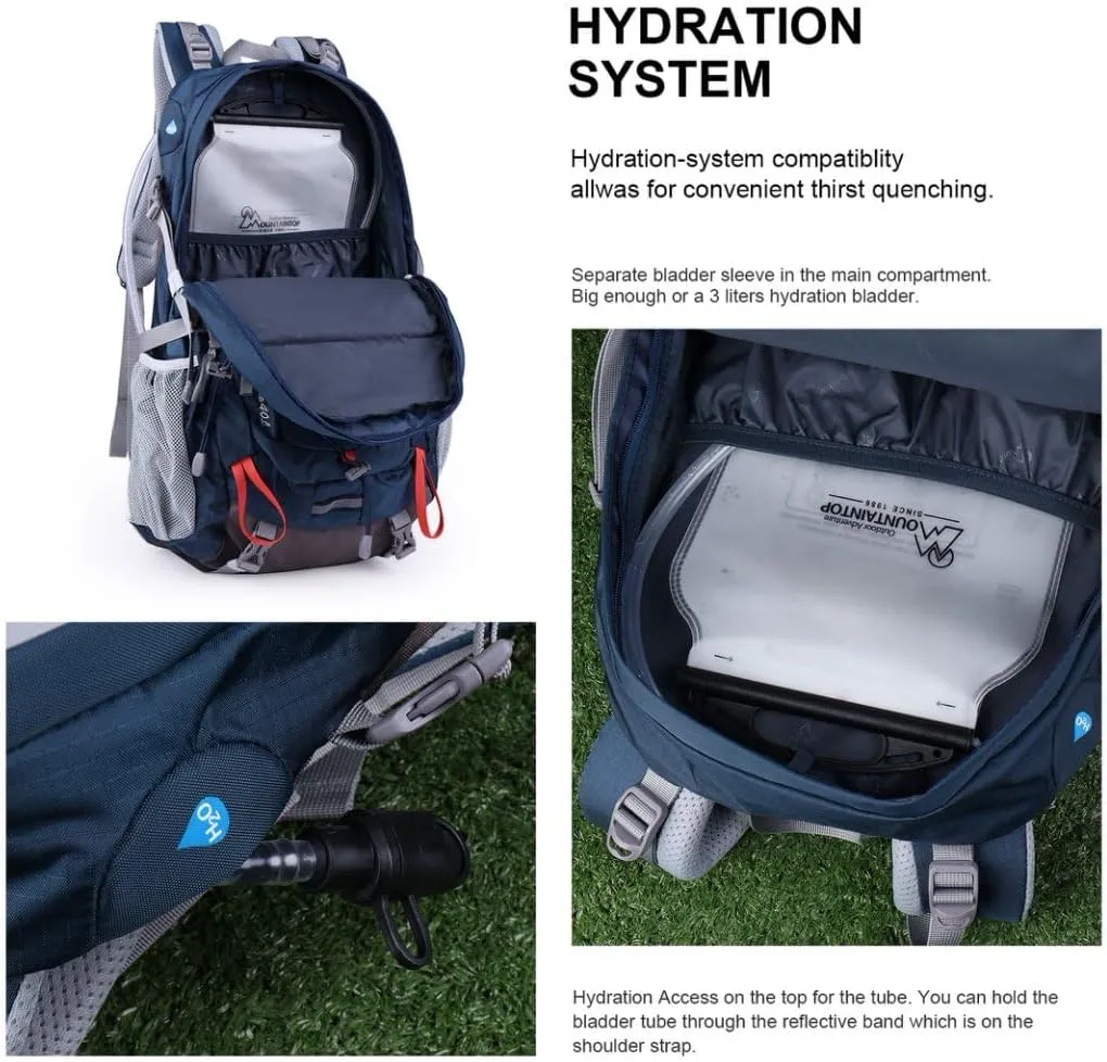 MOUNTAINTOP 40L Hiking Backpack,Lightweight Travel Backpack for Men Women Outdoor Backpacking, Camping