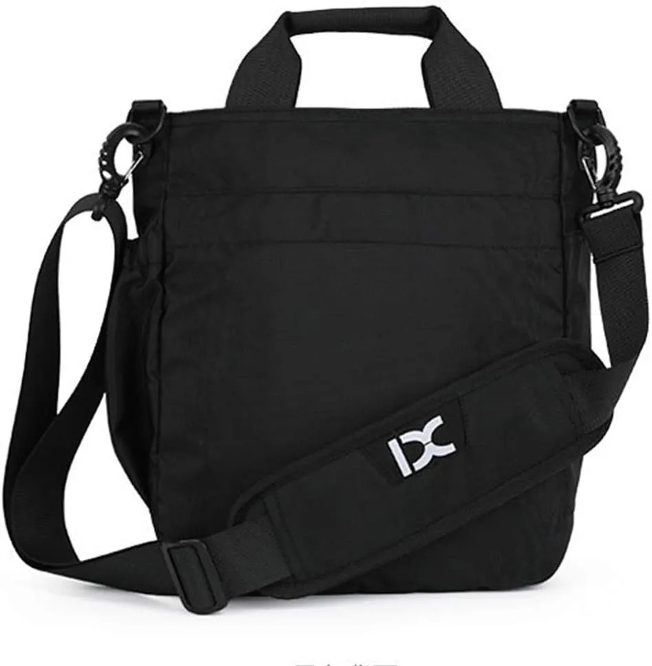 Multi Pockets Crossbody Messenger Bag Shoulder Bag Laptop Bag for for Men Women Casual Business Sport Travel, Black