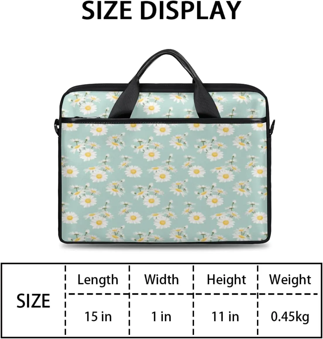 Music Notes Piano Keys Laptop Shoulder Messenger Bag Waterproof Laptop Briefcase Handle Padded Strap