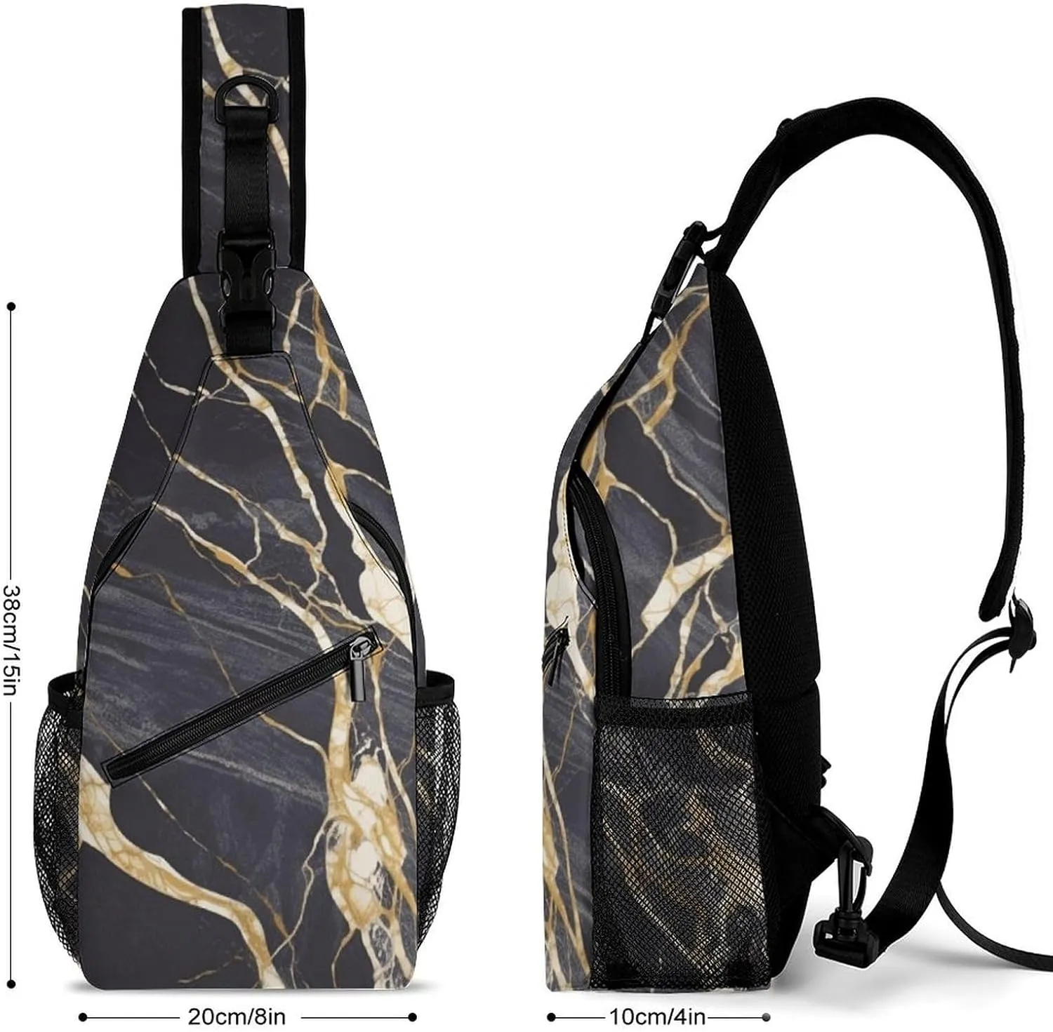 Music Symbols Love Sling Bag Lightweight Crossbody Chest Pack Travel Shoulder Bag with Adjustable Strap