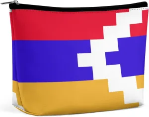 Nagorno Karabakh Flag Travel-Friendly Cosmetic Bag Makeup Organizer Pouch for Women and Girls