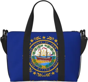 New Hampshire state flag print Travel Duffle Bag,Weekender Bags,Gym Duffel Bag,Luggage Duffle Overnight for Women Men