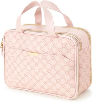Nine West Women's Cosmetics Bag - Travel Makeup and Toiletries Weekender Bag - Makeup Organizer Case, Pink