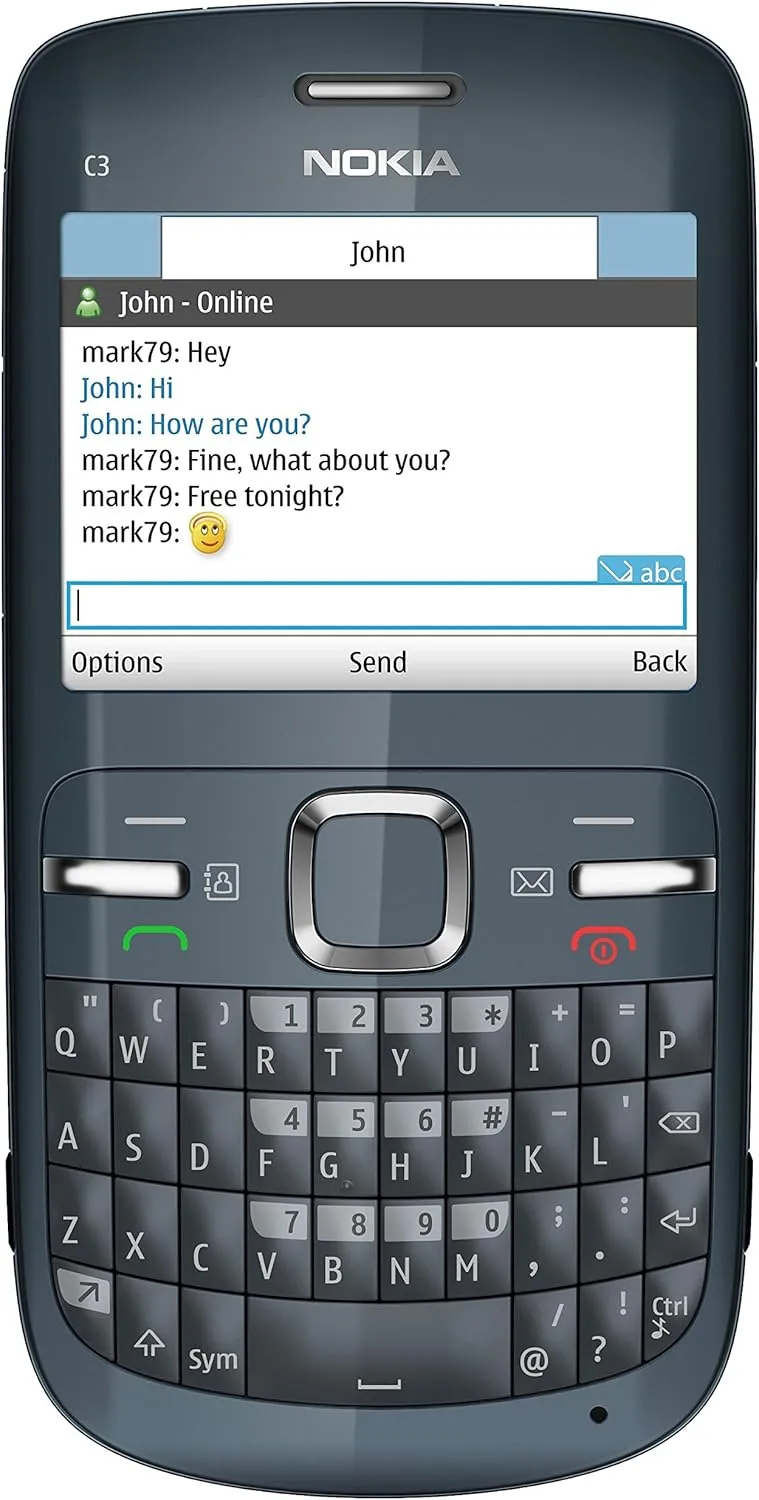 Nokia C3-00 Unlocked Cell Phone (Slate) with QWERTY, Dedicated E-mail Key, 2 MP Camera, Media Player, WLAN, and MicroSD Slot