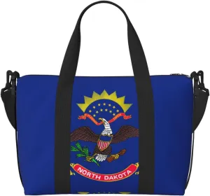 North Dakota State Flag print Travel Duffel Bag,workout duffel bag, overnight shoulder Bag,Weekender Bag for Women Men