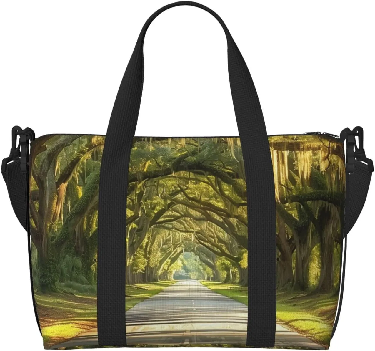 oak tree canopy print Travel Duffel Bag, Sports Tote Gym Bag, Swim Pool Bag Large Shoulder Tote Bag for Beach Weekender