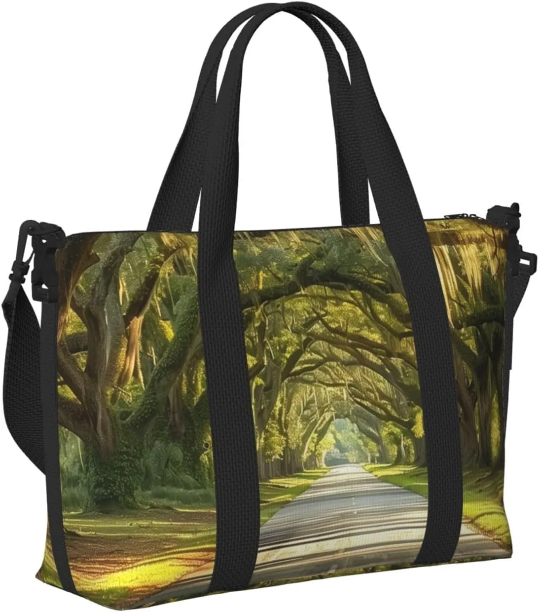 oak tree canopy print Travel Duffel Bag, Sports Tote Gym Bag, Swim Pool Bag Large Shoulder Tote Bag for Beach Weekender