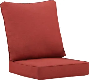 Oakland Living 26 x 24 Red Outdoor Patio Deep Seating Cushion Set Ties