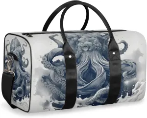 Octopus Tentacle Travel Duffle Bag for Women Men Gym Duffel Foldable Bag Waterproof Weekender Monster Kraken Duffle Tote