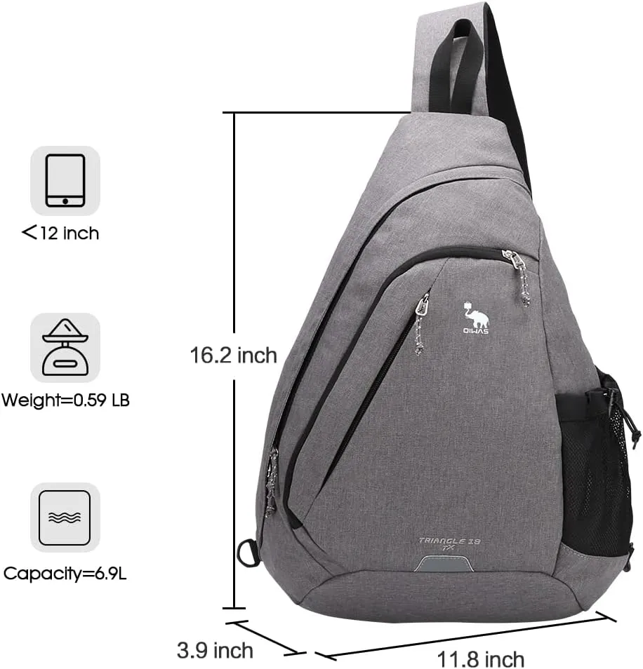 OIWAS One Strap Backpack for Men Single Strap Backpack Sling Bag Crossbody Shoulder Daypack for Boys Women