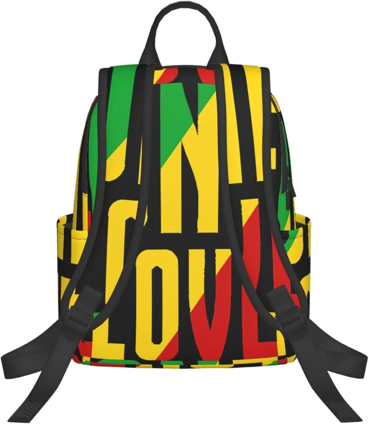 One Loves Jamaican Rasta Reggae Casual Backpacks Laptop Backpack Outdoor Travel Rucksack Sport Carry-On Daypack Lightweight Bag with Multi-Pockets