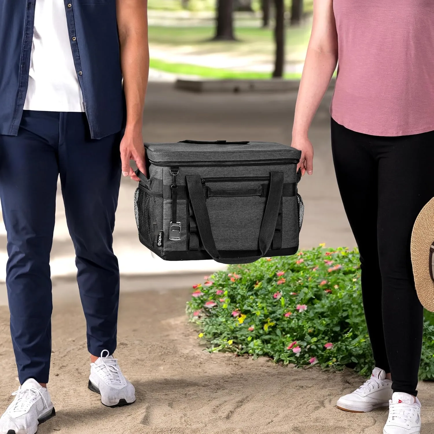 OPUX Cooler Bag, 60 Cans Insulated Soft Collapsible Portable Cooler, Soft Sided Leakproof Cooler for Beach Camping with Shoulder Strap, Ice Chest for Travel Road Trip Picnic, Charcoal Gray