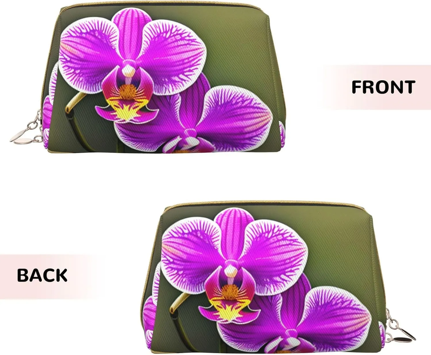 Orchid Flower Toiletry Travel Bag, Portable Cosmetic Organizer For Women, On-The-Go
