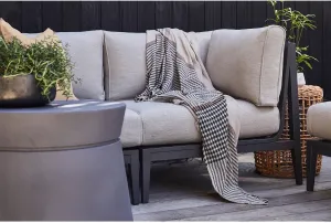 Outer Bug Shield Outdoor Throw Blanket w/Insect Shield Repellent Gear Technology- Lightweight Insect-Repellent Outdoor Blanket, Camping, Picnic & Beach Blanket, Houndstooth, 50”W x 60”