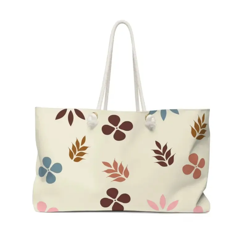 Oversized Polyester Weekender Floral Pattern Bag