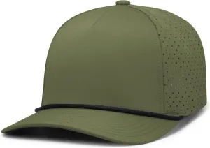Pacific Headwear Weekender Perforated Snapback Cap Rope Hat-Breathable Design for Outdoor Adventures and Casual Wear
