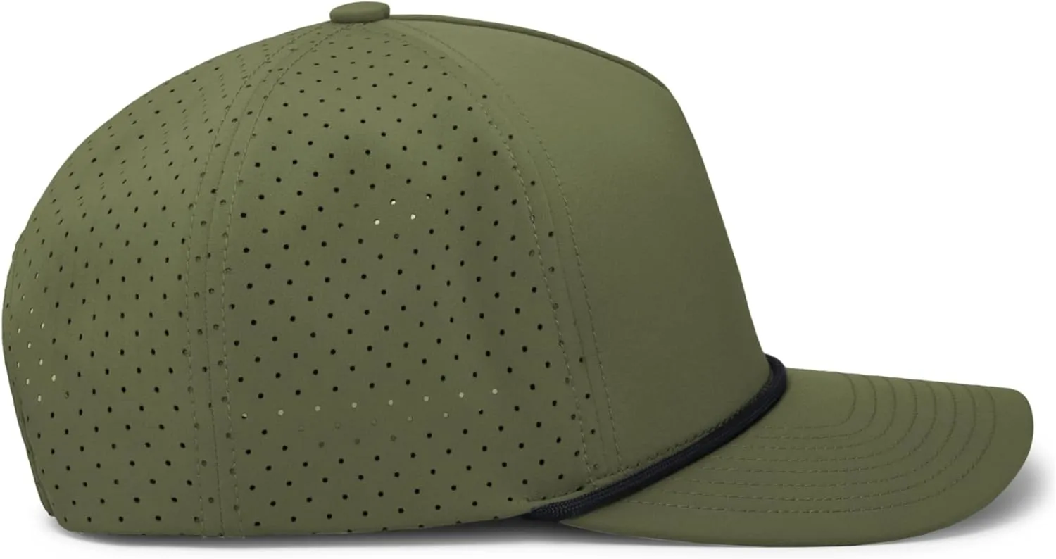Pacific Headwear Weekender Perforated Snapback Cap Rope Hat-Breathable Design for Outdoor Adventures and Casual Wear