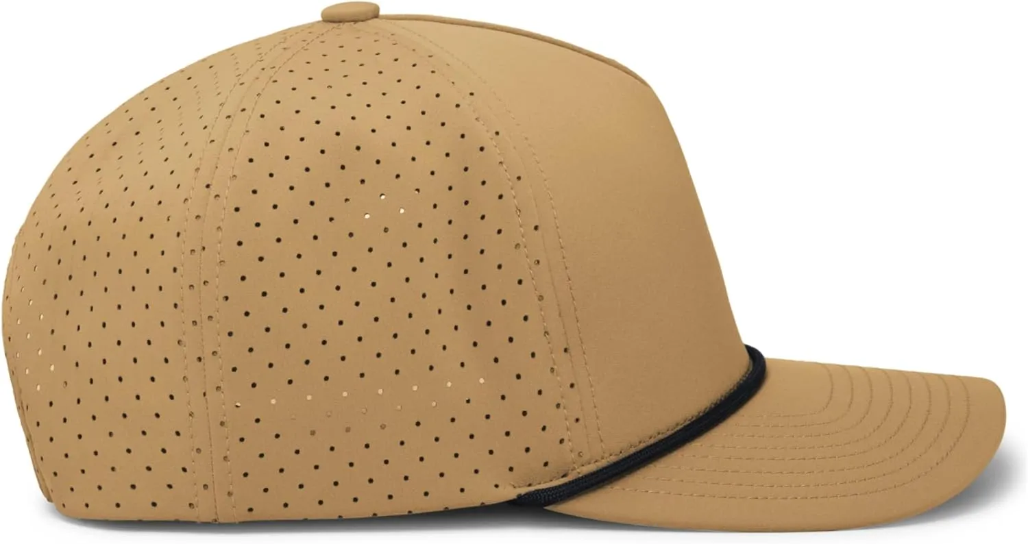 Pacific Headwear Weekender Perforated Snapback Cap Rope Hat-Breathable Design for Outdoor Adventures and Casual Wear