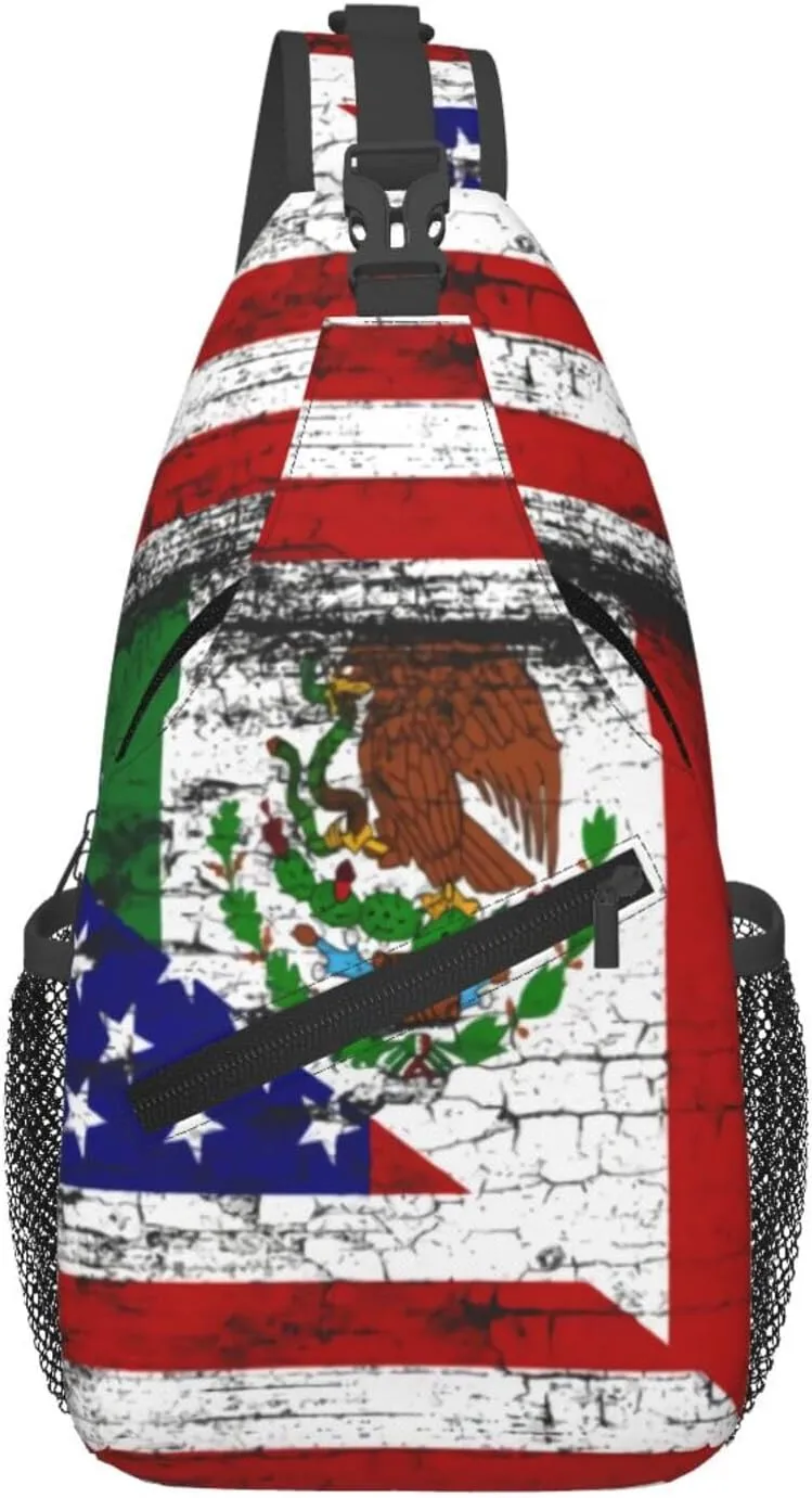 Panamanian Girl Messy Hair Sunglasses Panama Pride Sling Bag Adjustable Chest Bags Crossbody Bag Shoulder Backpack