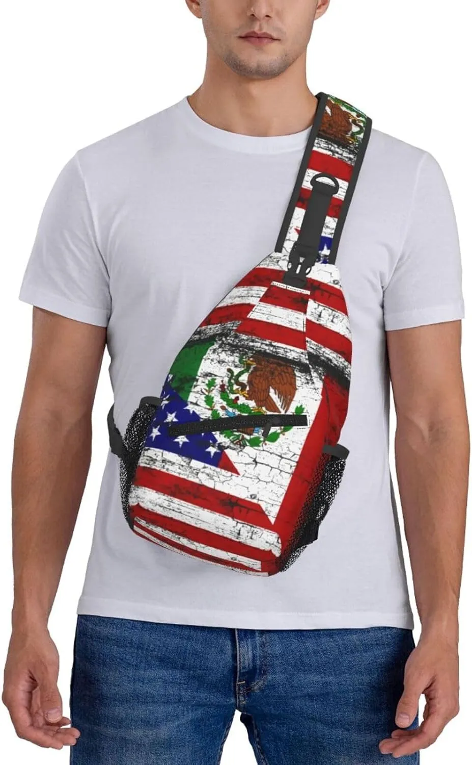 Panamanian Girl Messy Hair Sunglasses Panama Pride Sling Bag Adjustable Chest Bags Crossbody Bag Shoulder Backpack