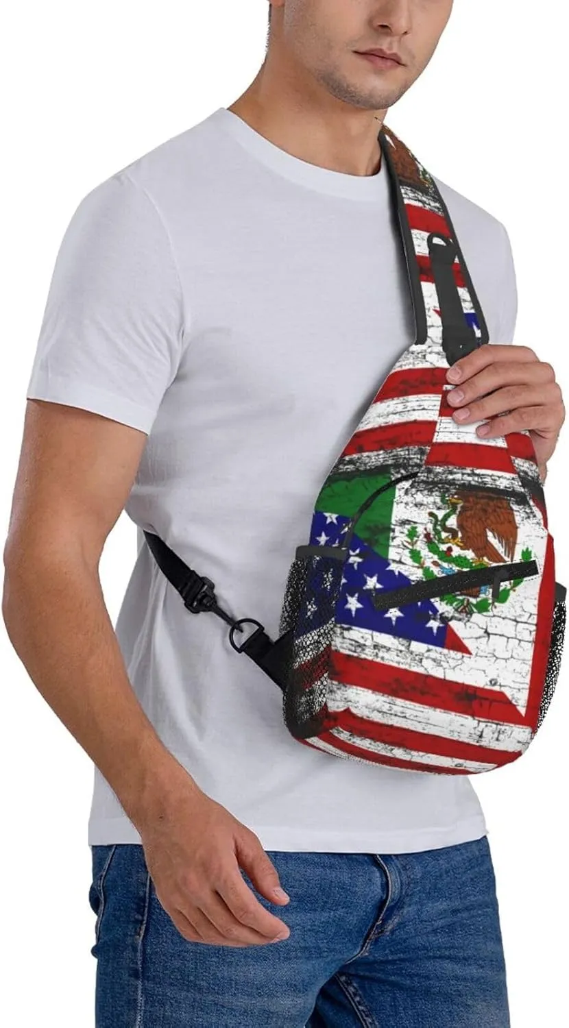 Panamanian Girl Messy Hair Sunglasses Panama Pride Sling Bag Adjustable Chest Bags Crossbody Bag Shoulder Backpack
