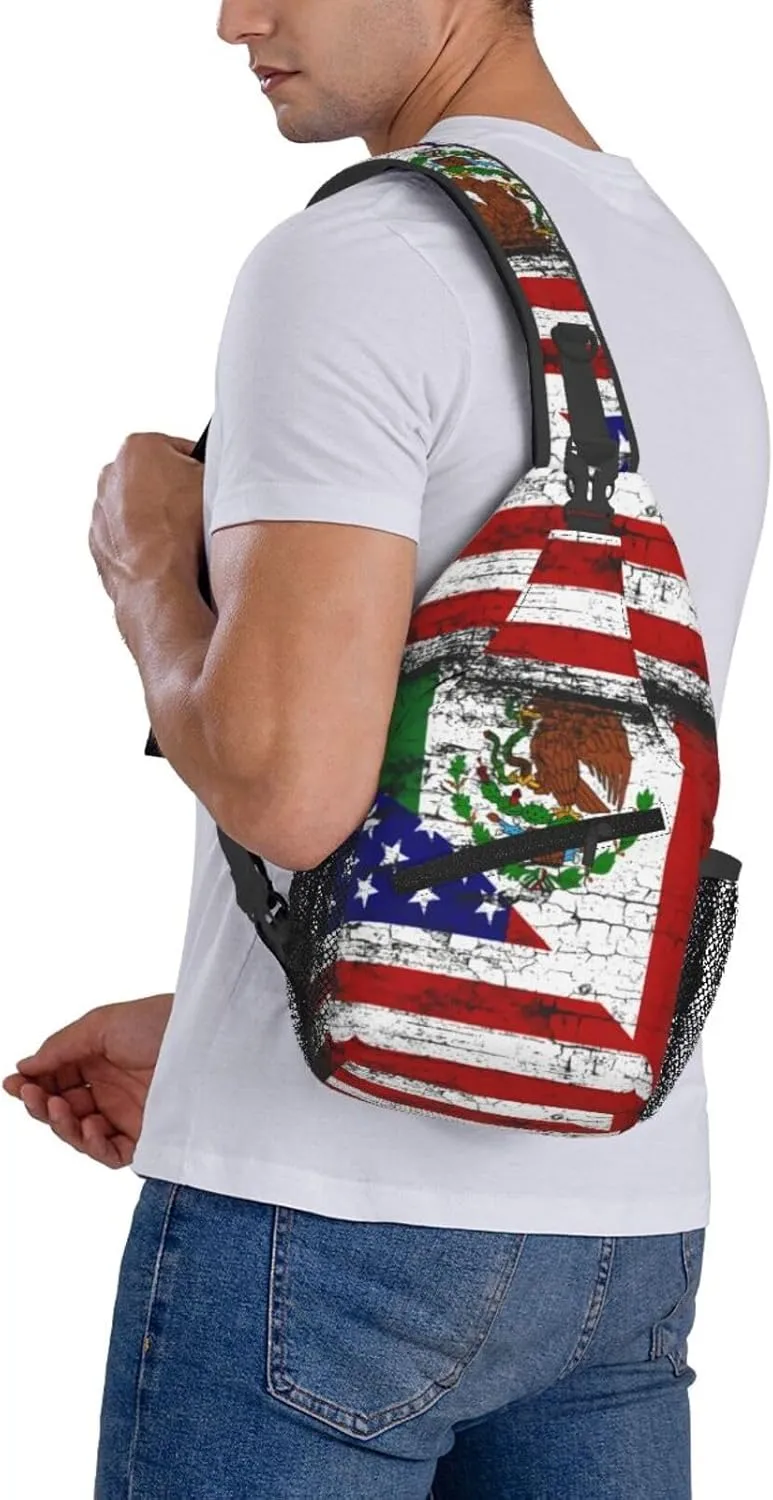 Panamanian Girl Messy Hair Sunglasses Panama Pride Sling Bag Adjustable Chest Bags Crossbody Bag Shoulder Backpack