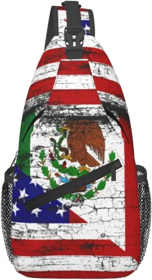 Panamanian Girl Messy Hair Sunglasses Panama Pride Sling Bag Adjustable Chest Bags Crossbody Bag Shoulder Backpack