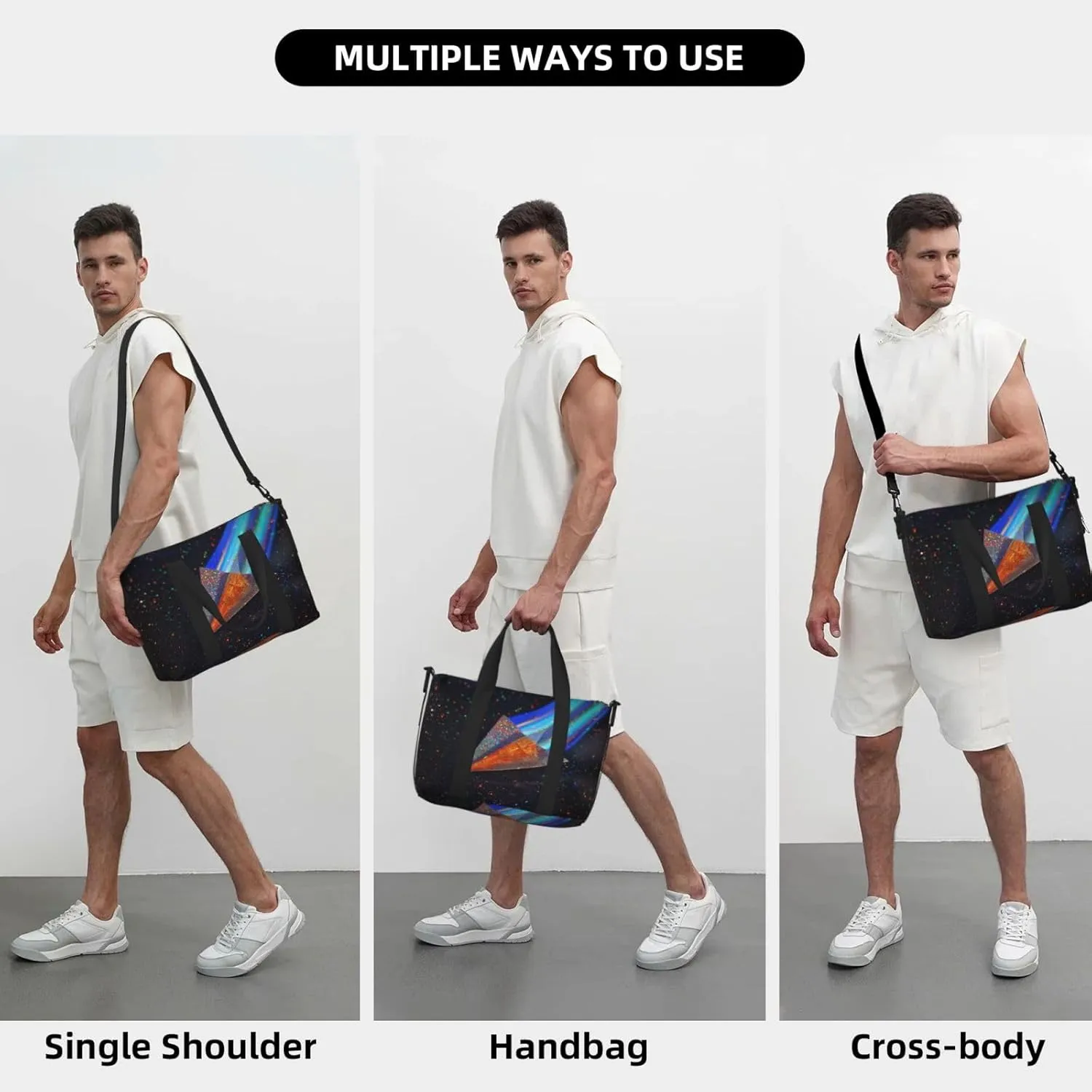 paper airplane print Travel Duffel Bag, Sports Tote Gym Bag, Swim Pool Bag Large Shoulder Tote Bag for Beach Weekender