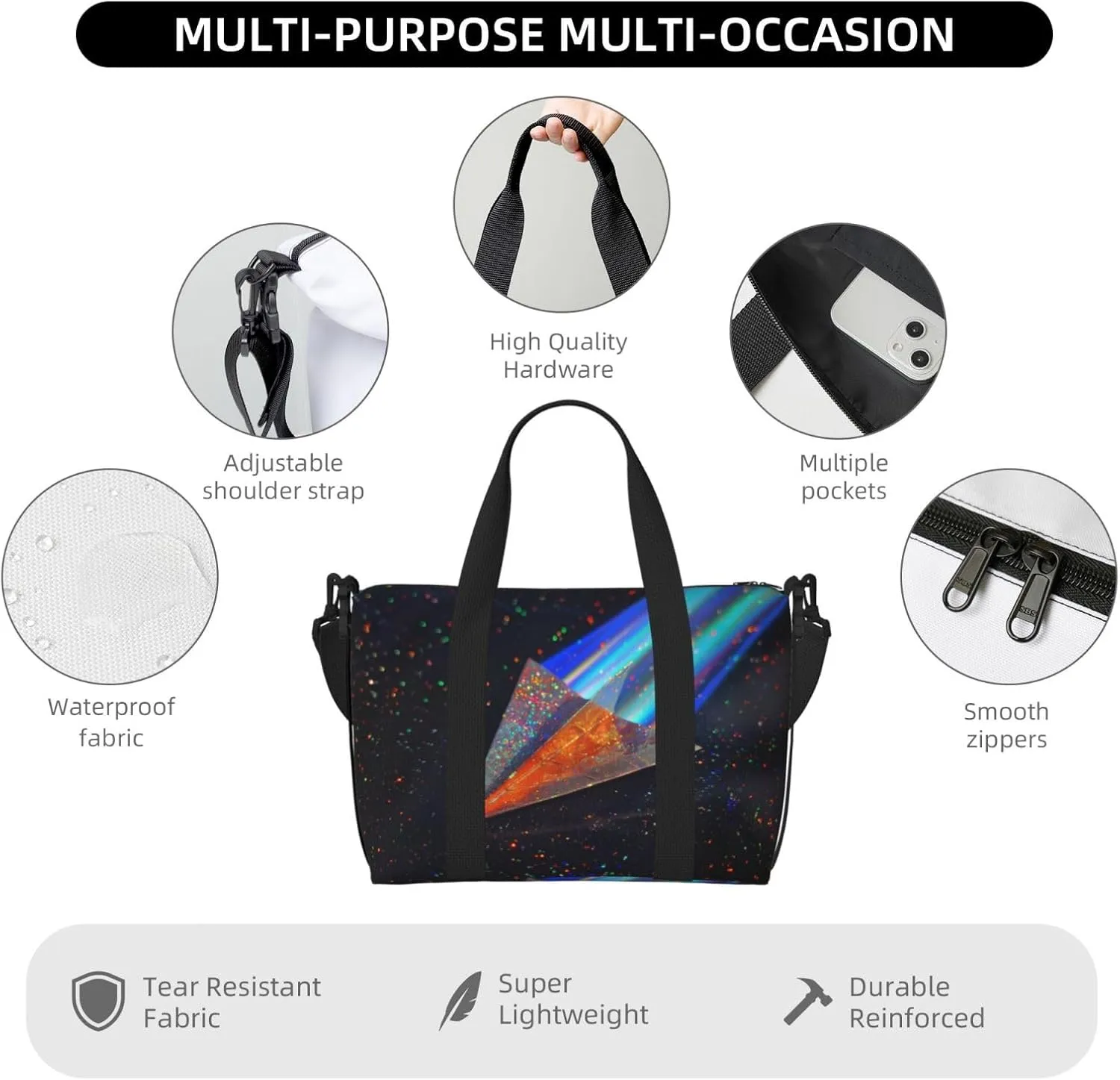 paper airplane print Travel Duffel Bag, Sports Tote Gym Bag, Swim Pool Bag Large Shoulder Tote Bag for Beach Weekender