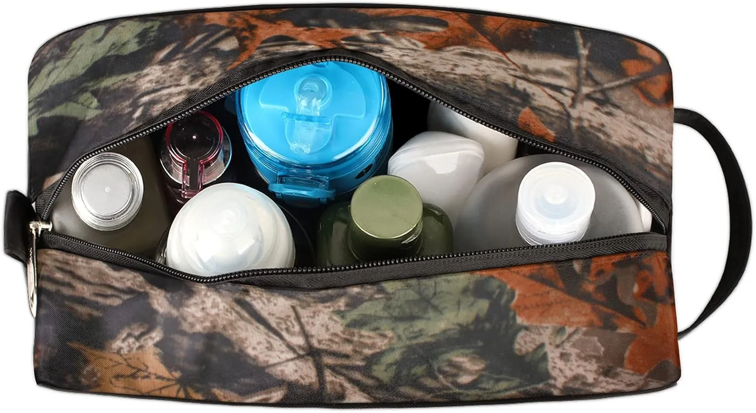 Pardick Travel Toiletry Bag for Women Men Forest Tree Camo Lightweight Cosmetic Makeup Bag Organizer Waterproof Shaving Bag Dopp Kit with Large Capacity for Toiletries and Shaving Accessories