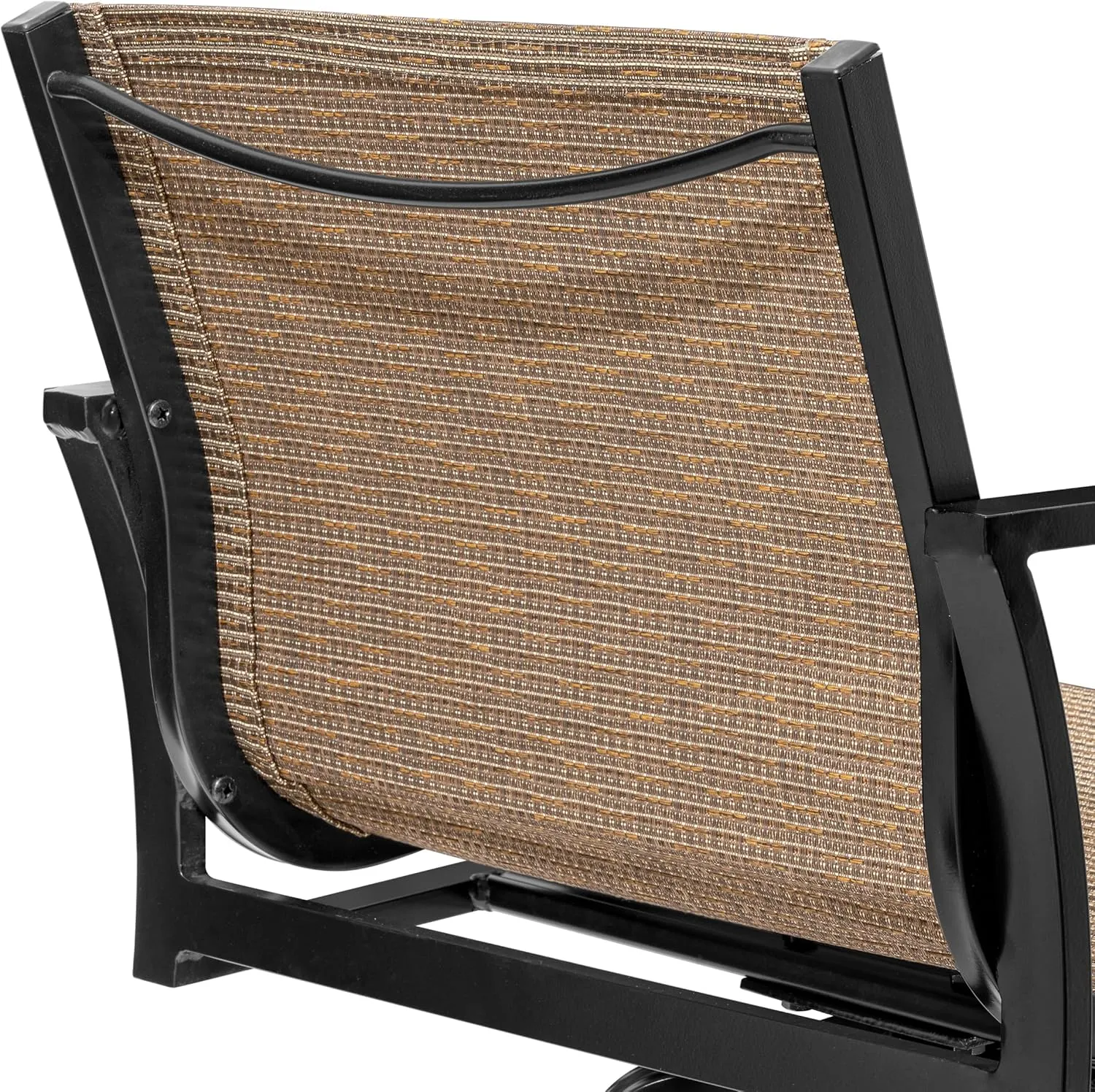Pellebant Outdoor Swivel Bar Stools Set of 4, 30" Aluminum Bar Height Chairs, All Weather Furniture for Patio, Pool, Garden, Backyard, 4pc，Brown