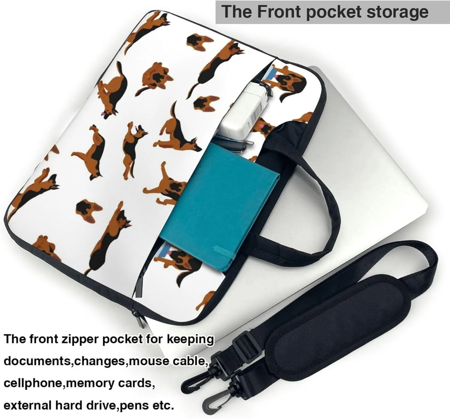 Pentagram Demon Goat Head Laptop Shoulder Bag ​for Men Women, Computer Carrying Case Messenger Bag with Strap