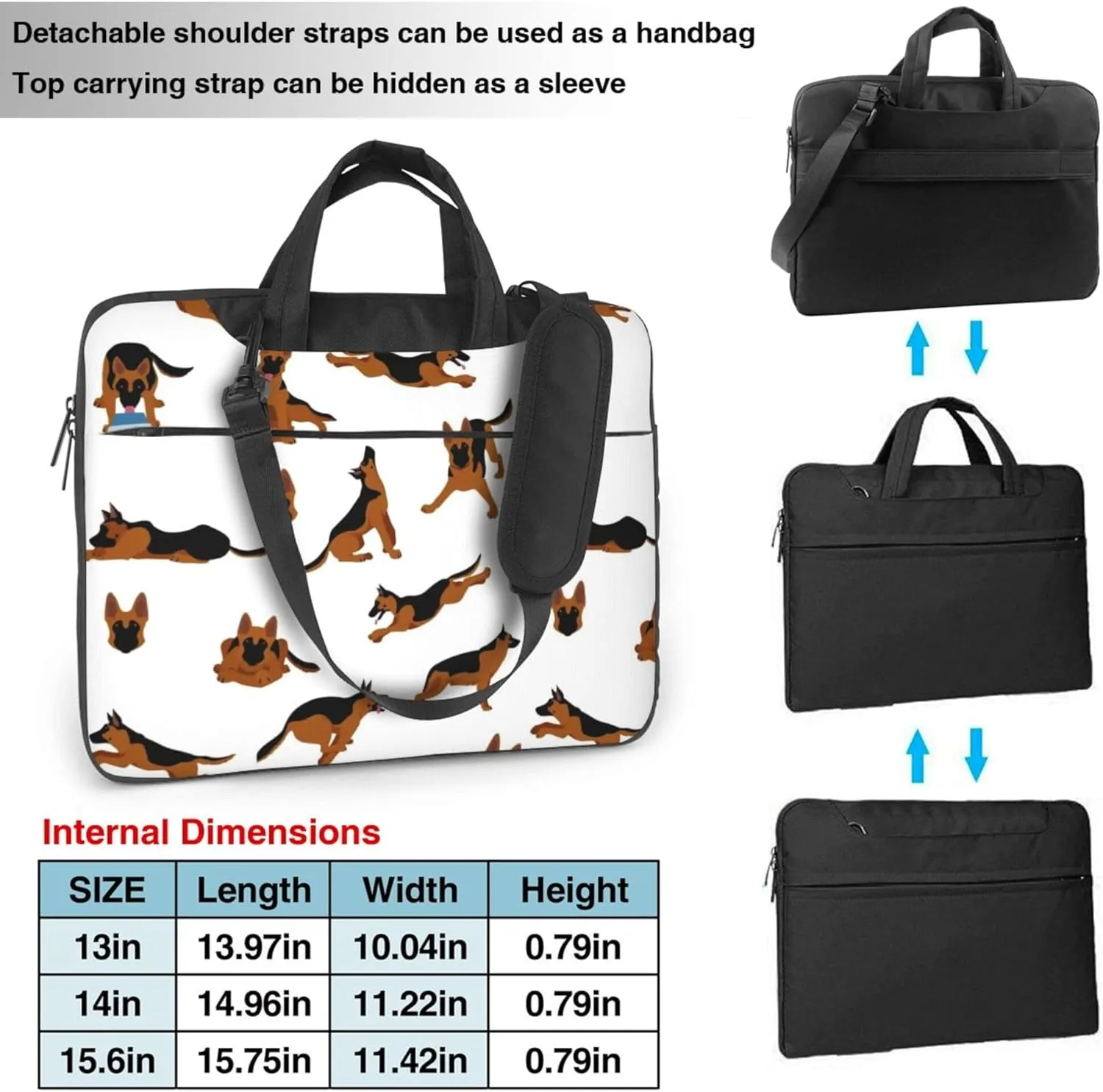 Pentagram Demon Goat Head Laptop Shoulder Bag ​for Men Women, Computer Carrying Case Messenger Bag with Strap