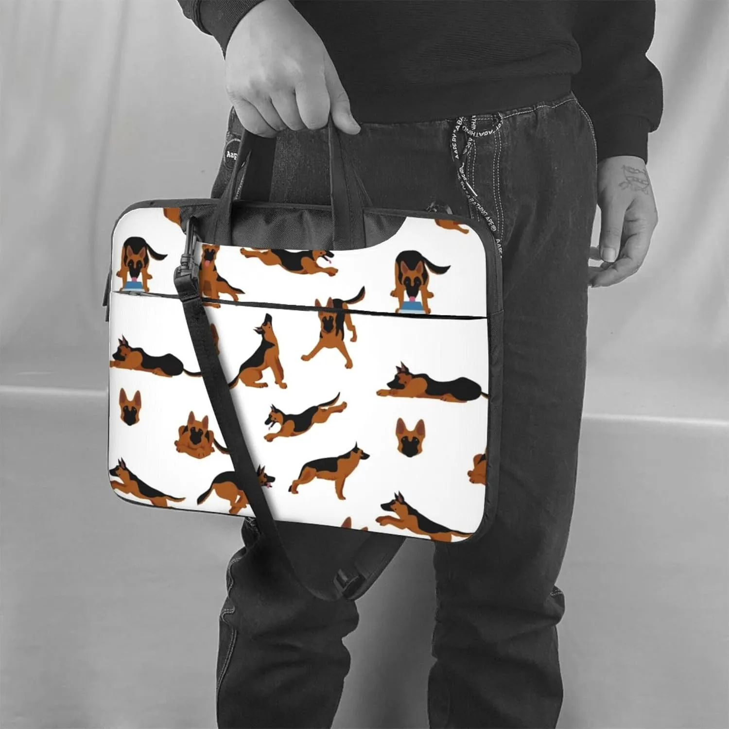 Pentagram Demon Goat Head Laptop Shoulder Bag ​for Men Women, Computer Carrying Case Messenger Bag with Strap