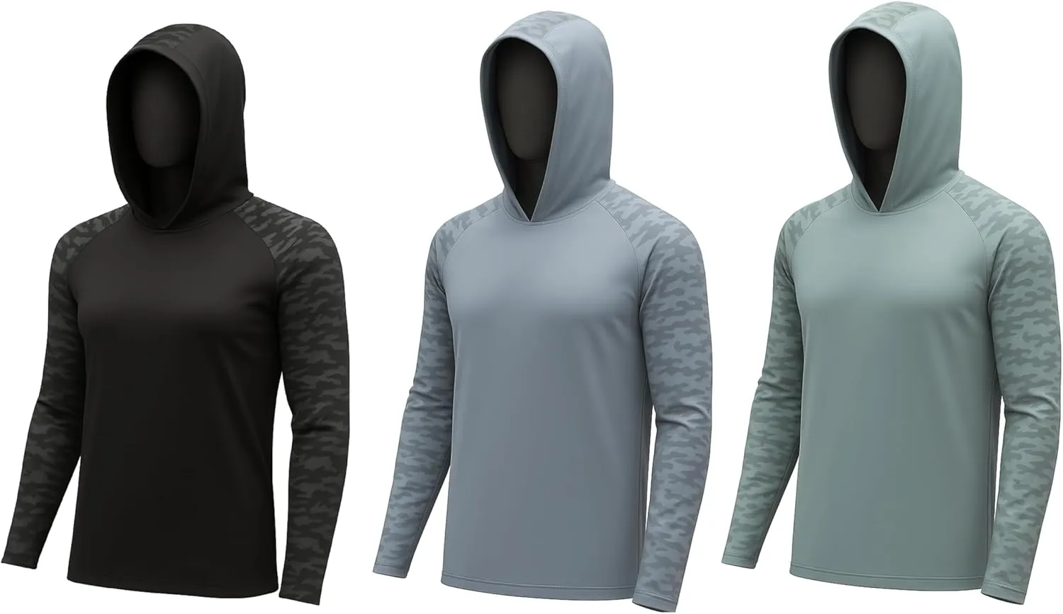 Permethrin Insect Repellent Mens Athletic Hoodies Long Sleeve Fishing Shirts SPF 50  UV Sun Shirt Protection Rash Guard