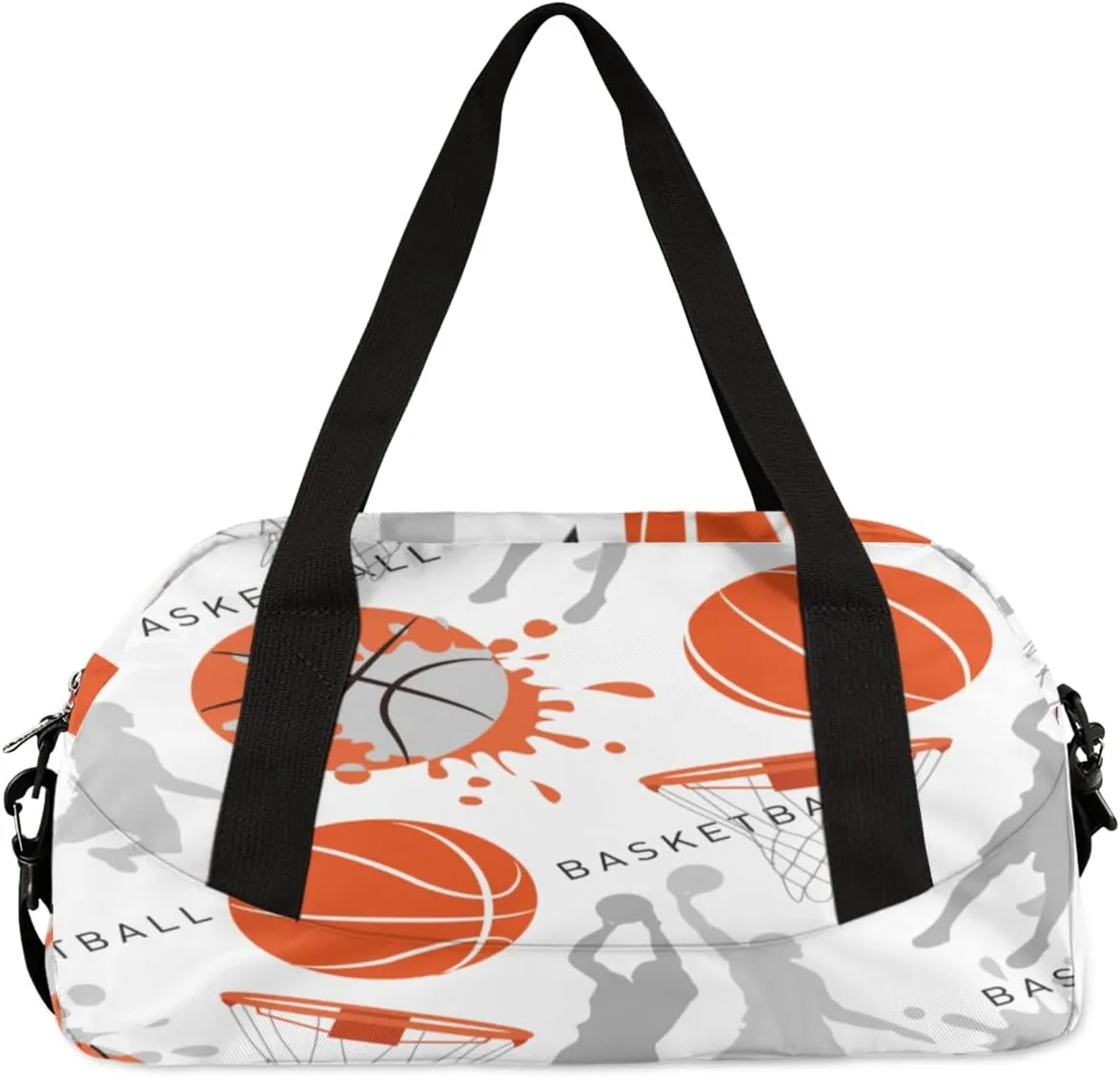 Personalized Basketball Sport Sport Duffel Bag Custom Name Kids Gym Bags Carry On Travel Bag Weekender Overnight Bag for Boys Girls Teens