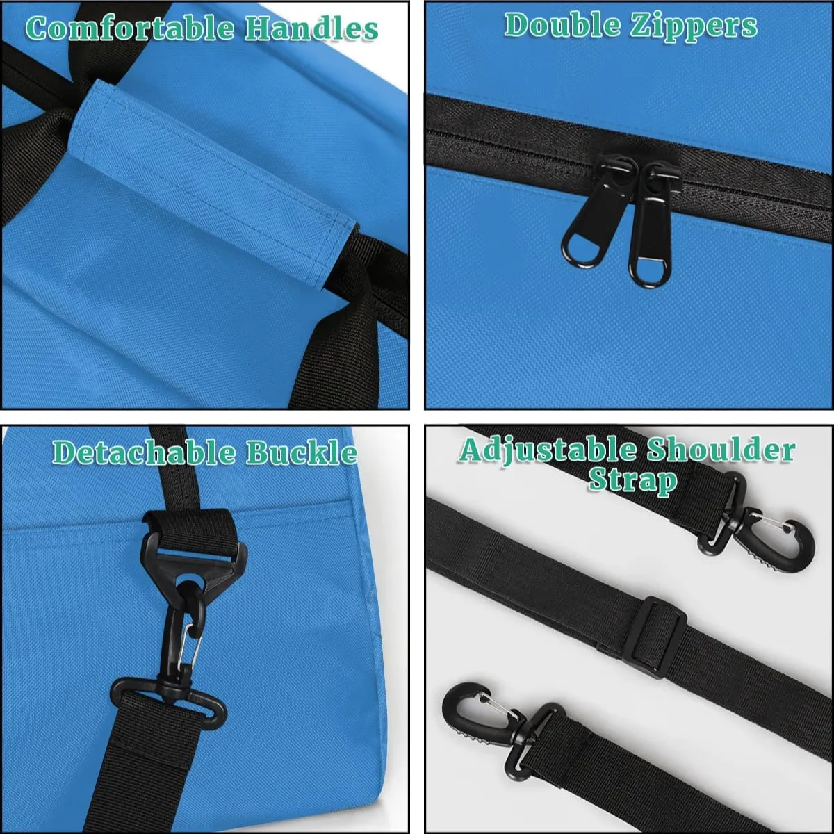 Personalized Cheer Duffel Bags, Custom Cheerleader Dance Sport Bags, Customized Cheerleading Travel Overnight Weekender Bags with Name, Blue