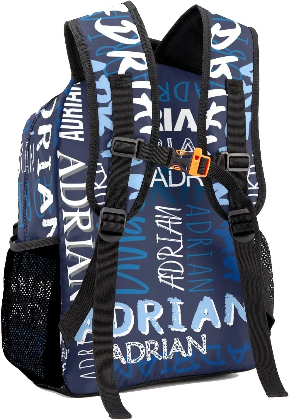 Personalized School Backpack with Name Text, Stylish Custom Bookbag for Kids Boys Girls, Waterproof Elementary Customize Book Bag with Adjustable Shoulder Straps, 1 Pack