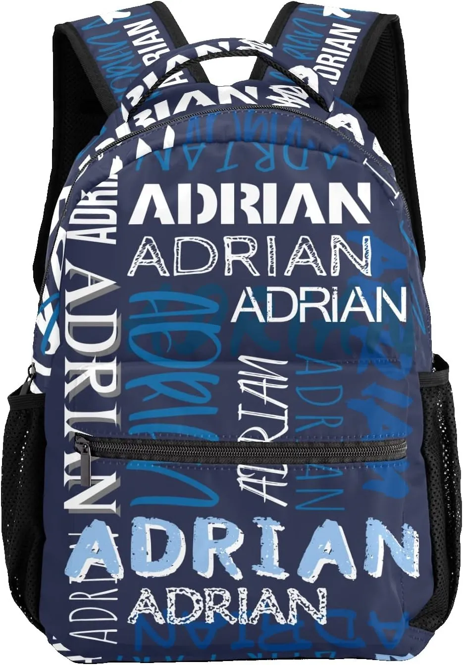 Personalized School Backpack with Name Text, Stylish Custom Bookbag for Kids Boys Girls, Waterproof Elementary Customize Book Bag with Adjustable Shoulder Straps, 1 Pack