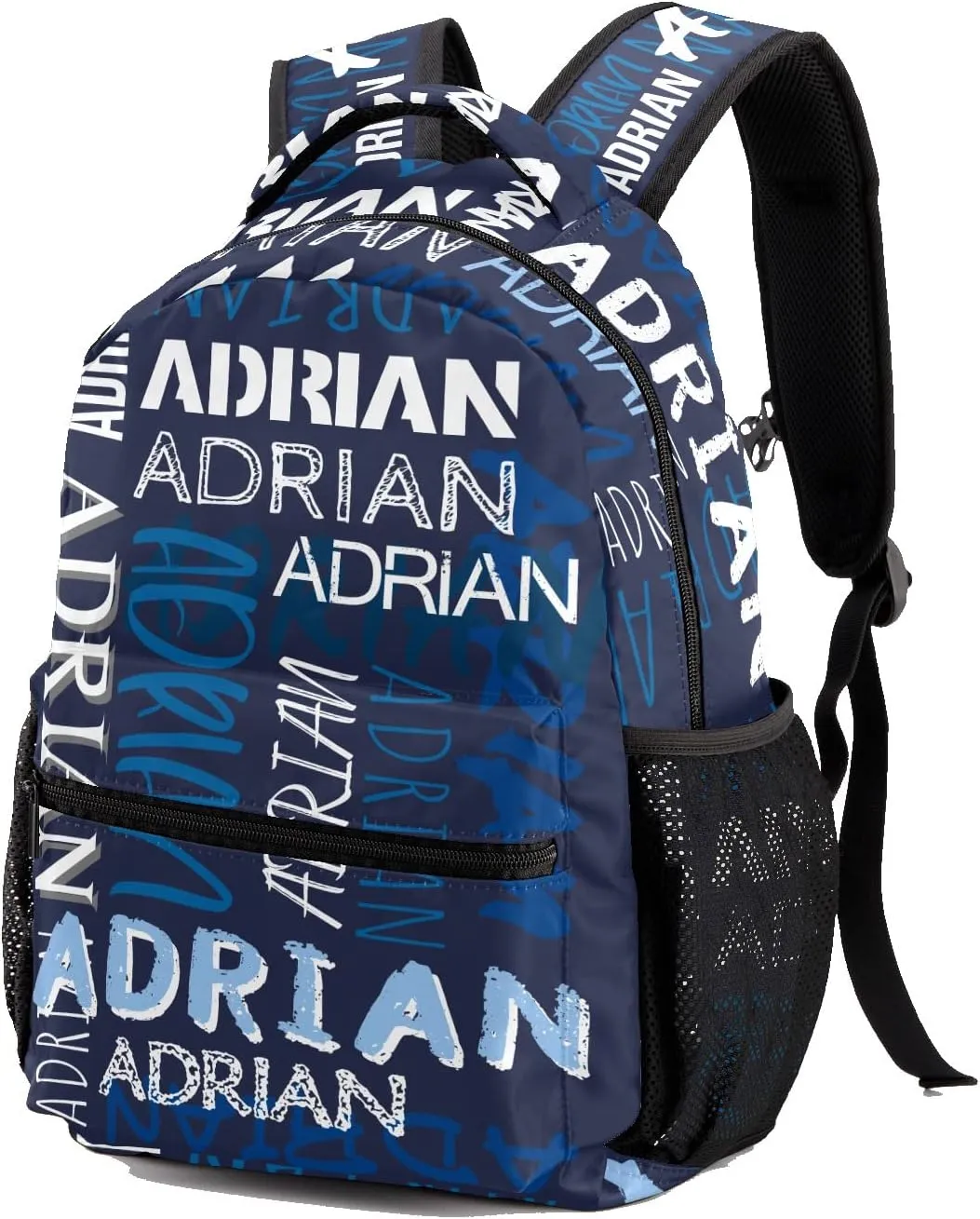 Personalized School Backpack with Name Text, Stylish Custom Bookbag for Kids Boys Girls, Waterproof Elementary Customize Book Bag with Adjustable Shoulder Straps, 1 Pack