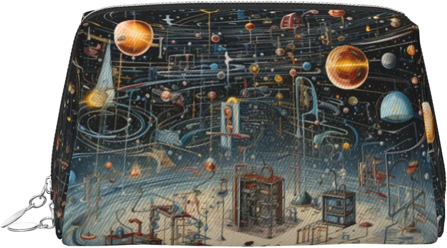Physics Print Travel-Ready Toiletry Bag, Compact Makeup Organizer For Women