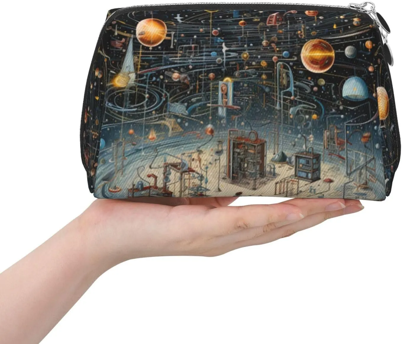 Physics Print Travel-Ready Toiletry Bag, Compact Makeup Organizer For Women