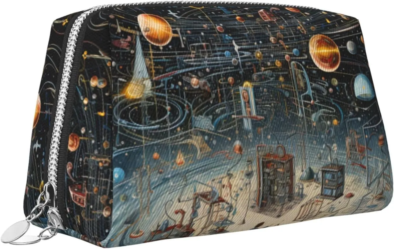 Physics Print Travel-Ready Toiletry Bag, Compact Makeup Organizer For Women