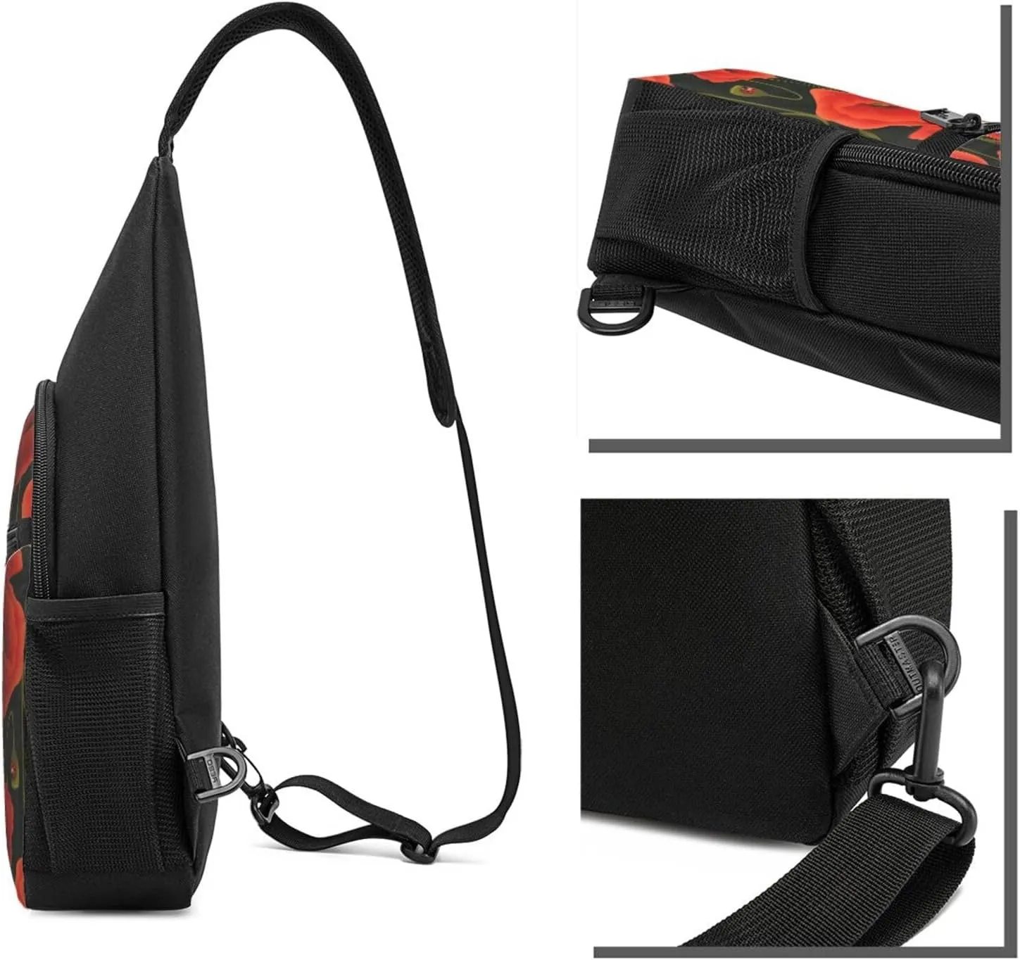 Piano Crossbody Chest Bag, Casual Backpack, Small Satchel, Multi-Functional Travel Hiking Backpacks
