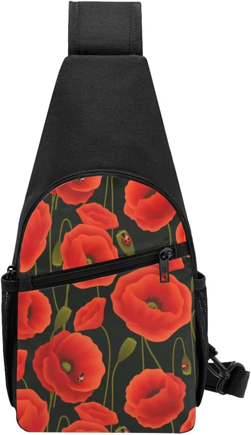 Piano Crossbody Chest Bag, Casual Backpack, Small Satchel, Multi-Functional Travel Hiking Backpacks