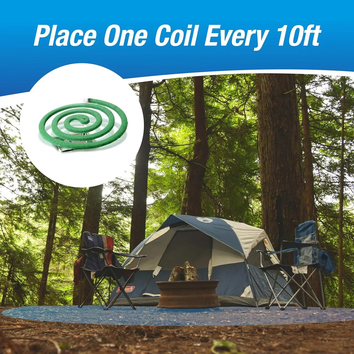 PIC Mosquito Repelling Coils – Outdoor Mosquito Repellent, 40 Coils (4 Packs of 10)